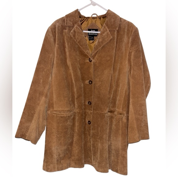 dennis basso Jackets & Blazers - Vintage Dennis Basso Genuine Suede Leather Jacket Brown Blazer Y2K